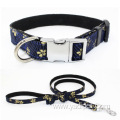 Printed pet metal buckle lettering dog collar